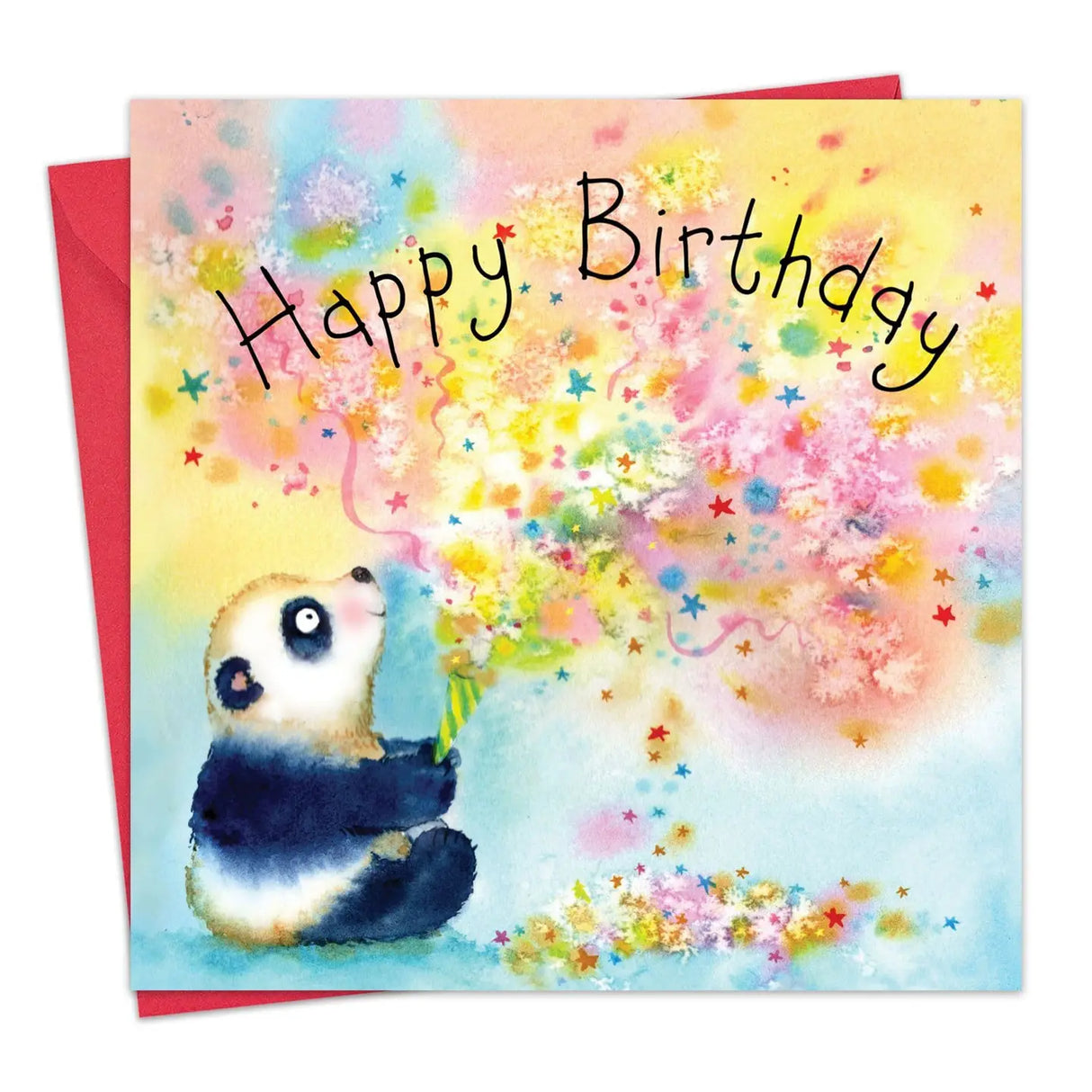 Geburtstagskarte Panda Aquarell