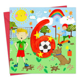 Geburtstagskarte Spielplatz 6.Geburtstag
