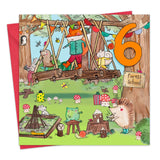 Geburtstagskarte Waldtiere 6.Geburtstag