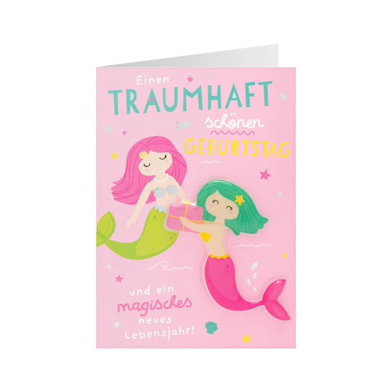 Geburtstagskarte Meerjungfrau Traumhaft Rosa