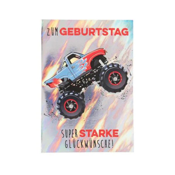 Geburtstagskarte Monstertruck Superstark