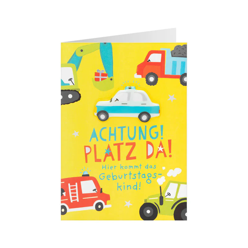 Geburtstagskarte Fahrzeuge - Platz da!