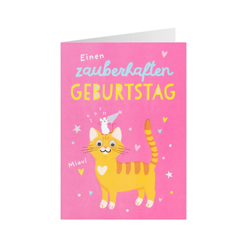 Geburtstagskarte Katze zauberhaft