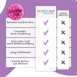 Geburtstagskrone mit Zahlen Button Pink