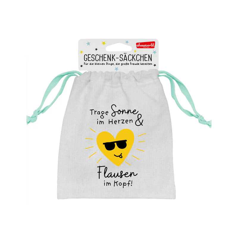 Geschenksäckchen Sonne mit Sonnenbrille