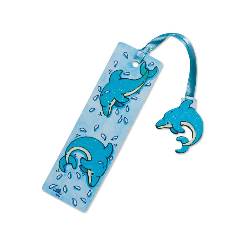 Glitzer Lesezeichen Delfin
