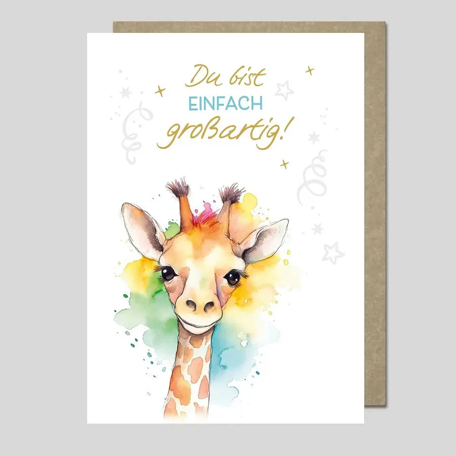Grusskarte Giraffe