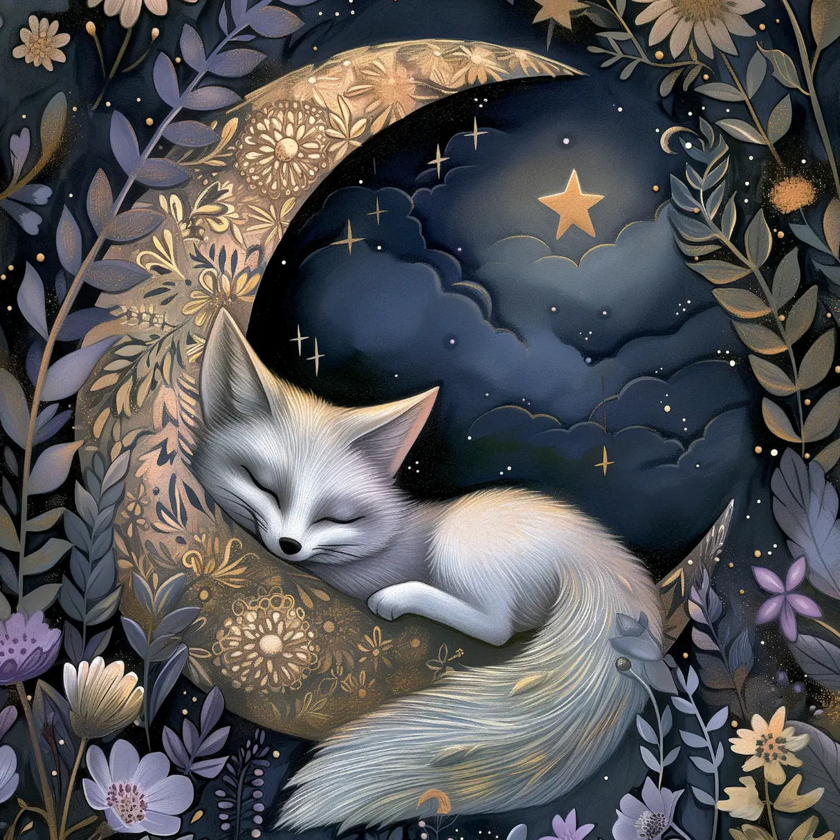 Grusskarte Moon Fuchs