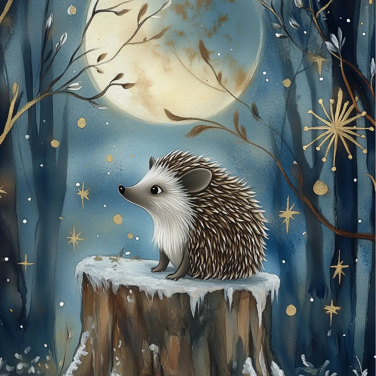 Grusskarte Moon Igel
