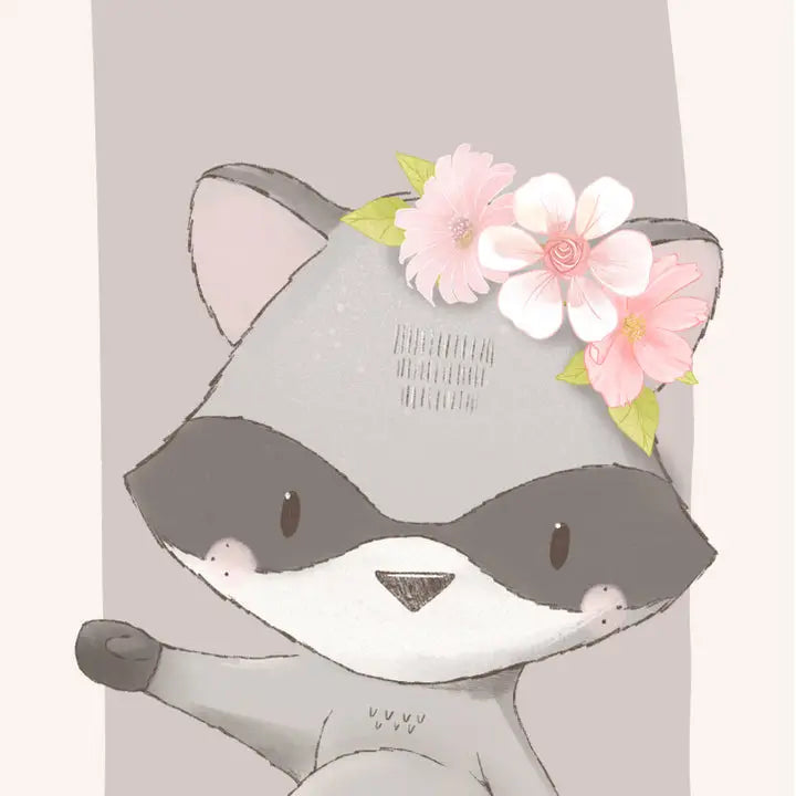 Grusskarte & Poster A4 Waschbär