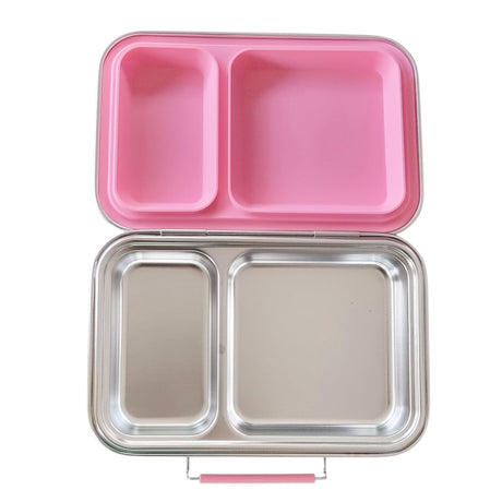 Edelstahl Znünibox Baurelia Box Eco mit 2 Unterteilungen Rosa
