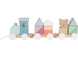 JABADABADO Holz Eisenbahn mit Steckformen Teddy