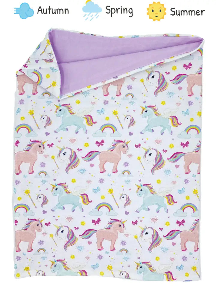Kinder Übergangs Mütze & Loop Schal Einhorn