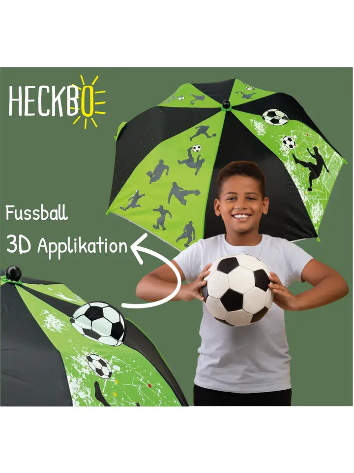 Kinder Regenschirm mit Farbwechsel Fussball