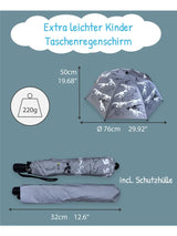 Kinder Regenschirm mit Farbwechsel Dino Silver
