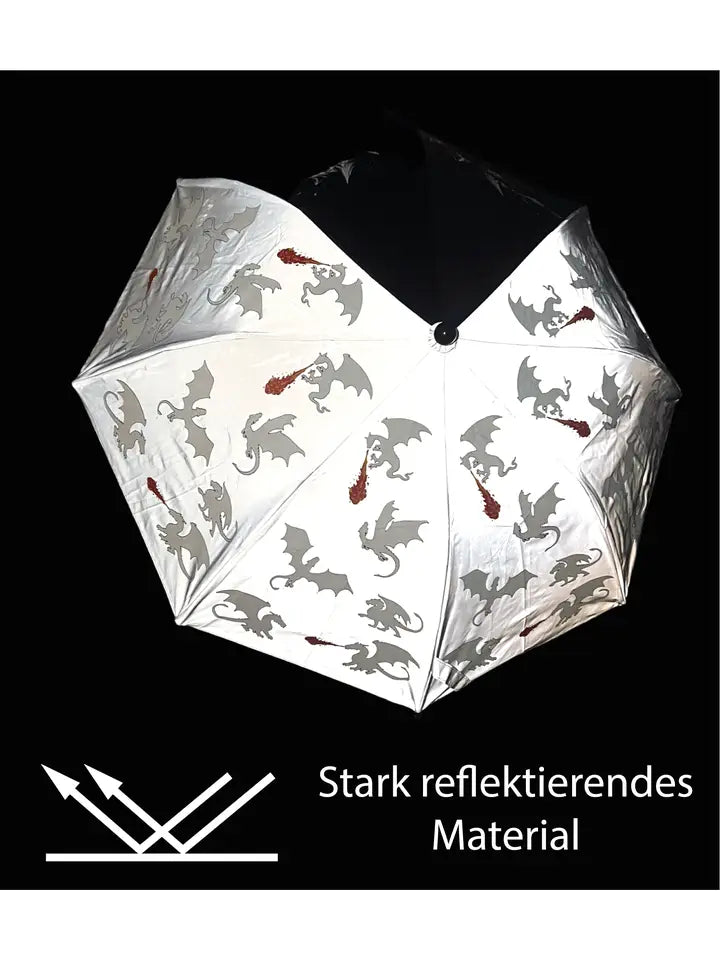 Kinder Regenschirm mit Farbwechsel Drache