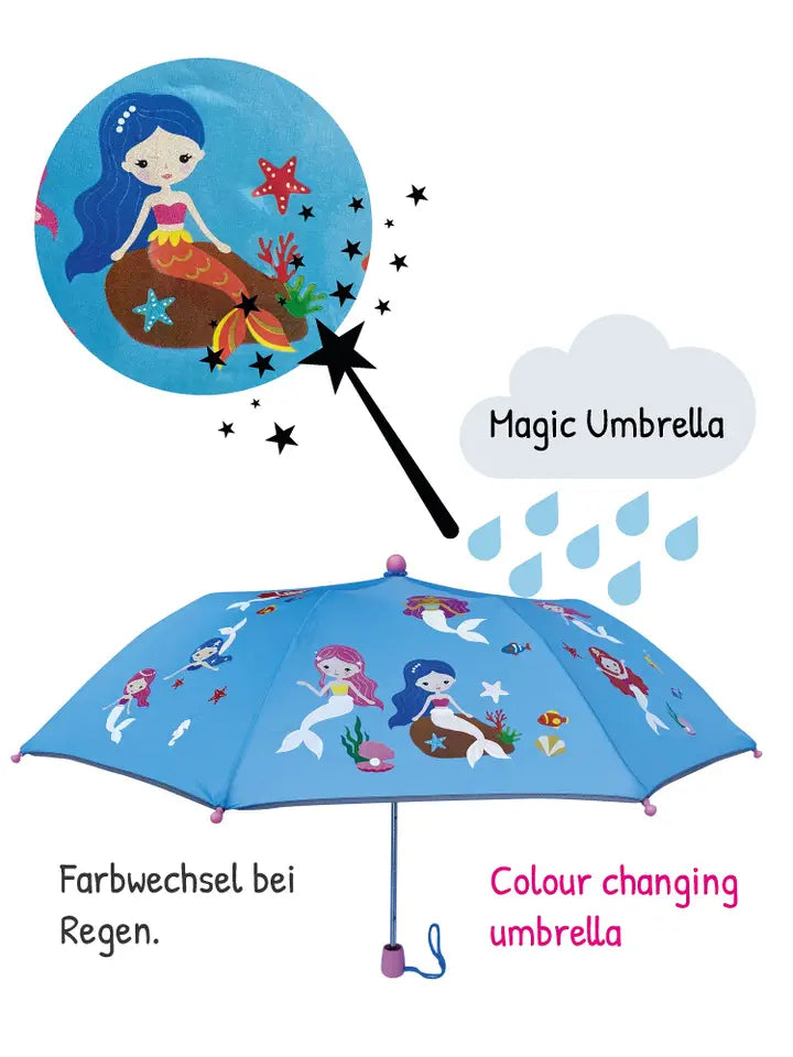 Kinder Regenschirm mit Farbwechsel Meerjungfrau