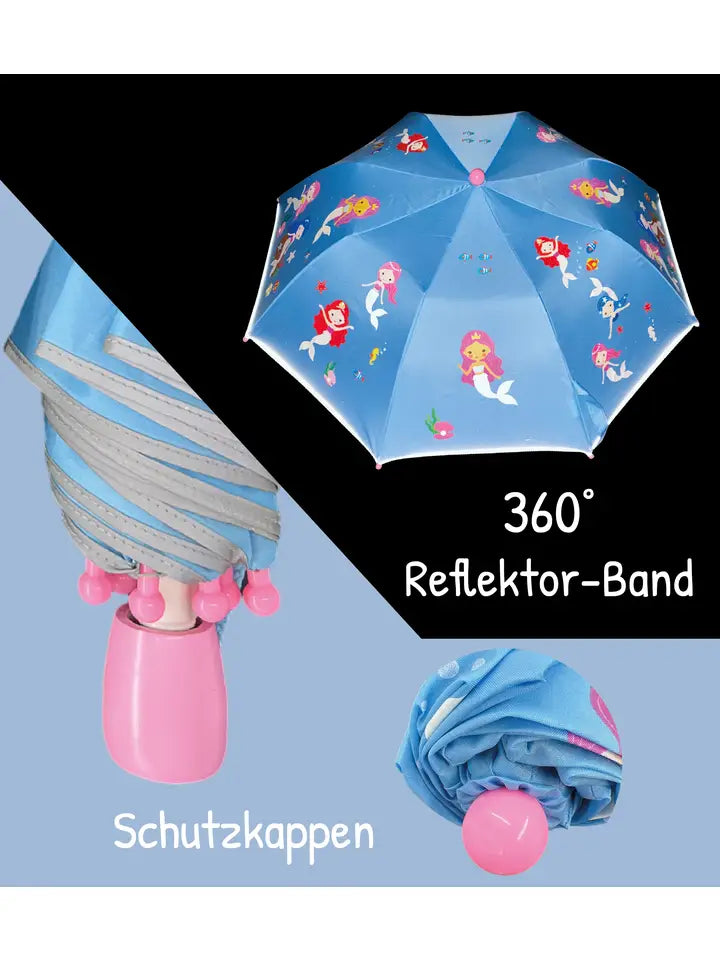 Kinder Regenschirm mit Farbwechsel Meerjungfrau