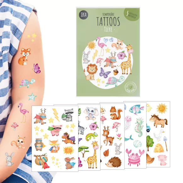Kinder Tattoo Jeka Tiere
