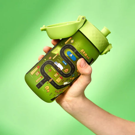 Kinder Trinkflasche Ion8 400ml mit Motiv Auto