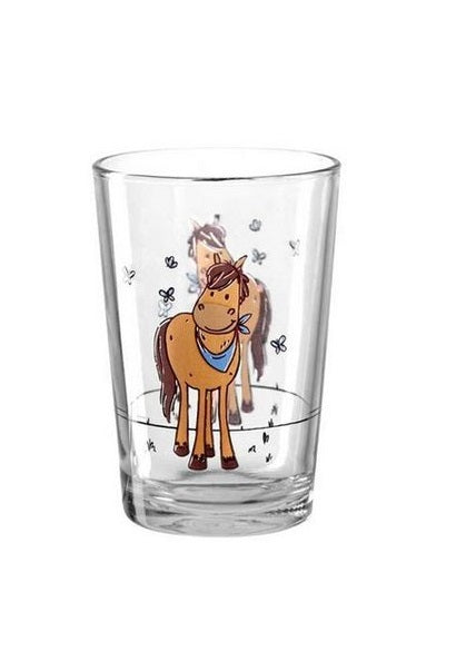Trinkglas Pferd mit Dreieckstuch
