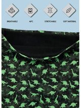 Kinder Winter Mütze & Loop Schal Dino
