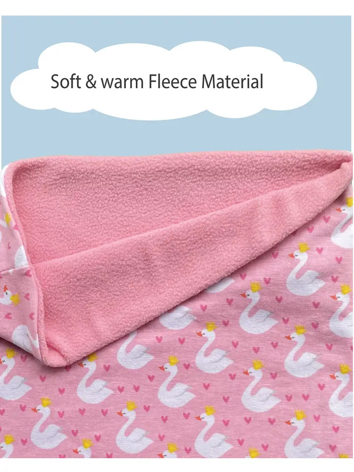 Kinder Winter Mütze & Loop Schal Schwan