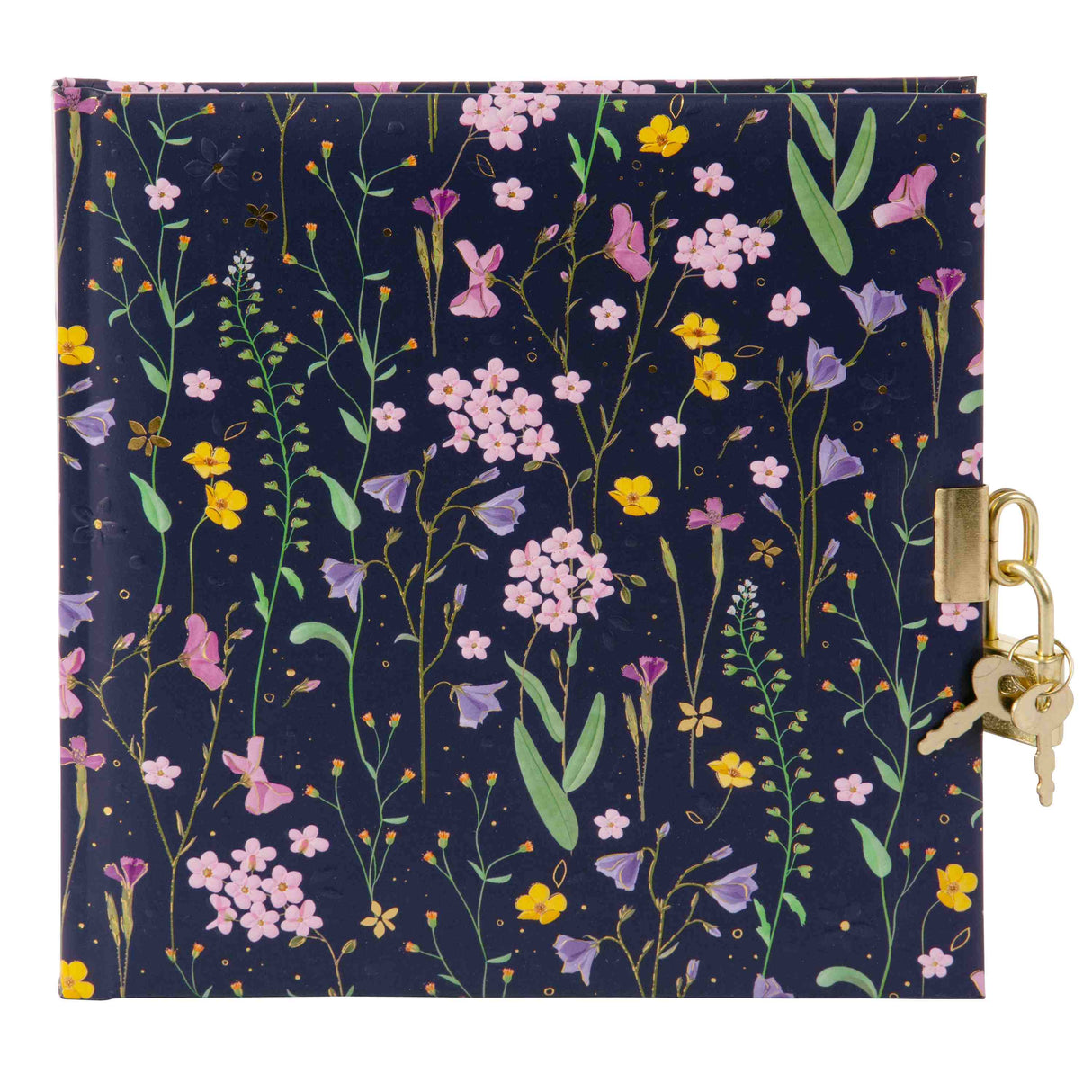 Tagebuch Blumen Dunkelblau