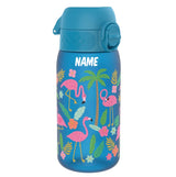 Kinder Trinkflasche Ion8 400ml mit Motiv Flamingo Blau