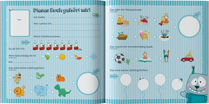 Freundebuch für Kinder im Kindergarten - Monsterchen