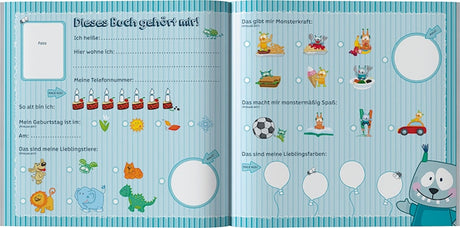 Freundebuch für Kinder im Kindergarten - Monsterchen