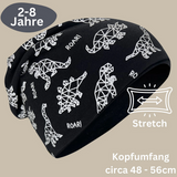 Kinder Winter Beanie Mütze & Loop Schal Reflektierend Dino