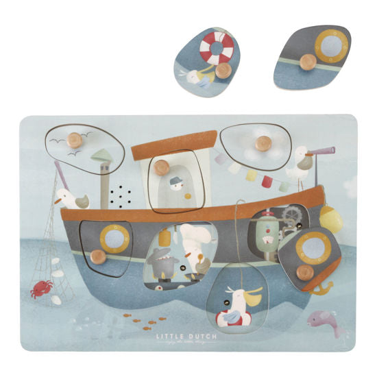 Little Dutch Holzpuzzle mit Geräuschen Sailors Bay