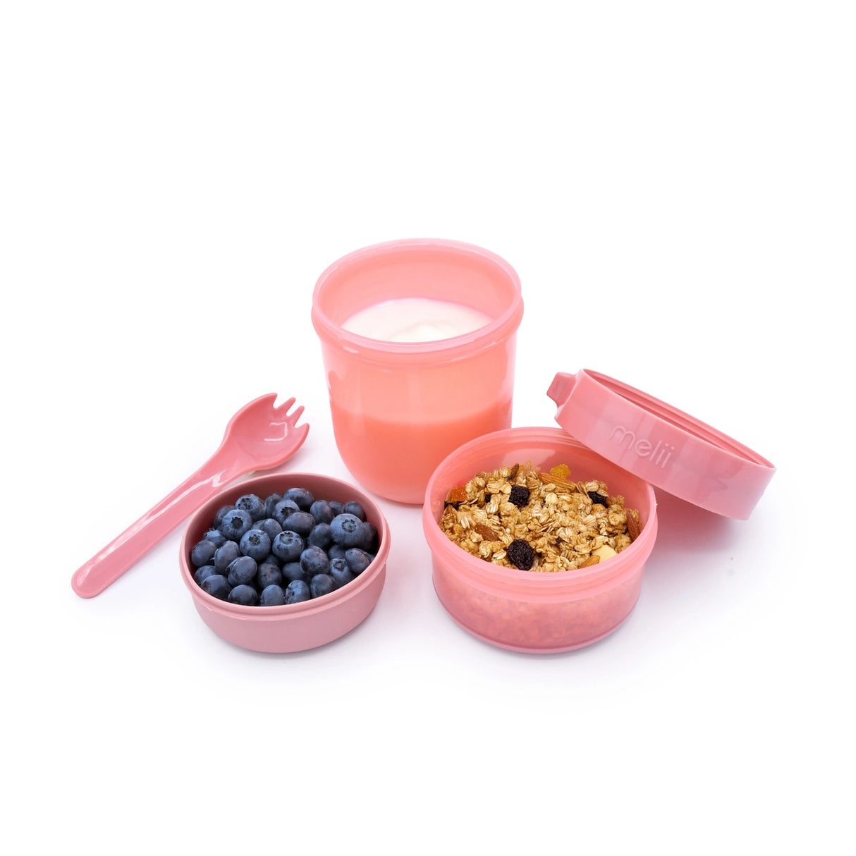Znünibox Salat, Joghurt & Müeslibecher Rosa