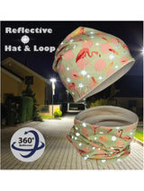 Kinder Beanie Mütze & Loop Schal Reflektierend Flamingo