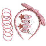 Musselin Haar-Accessoires Set Altrosa