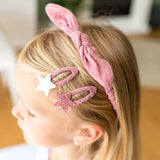 Musselin Haar-Accessoires Set Altrosa