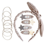 Musselin Haar-Accessoires Set Natural