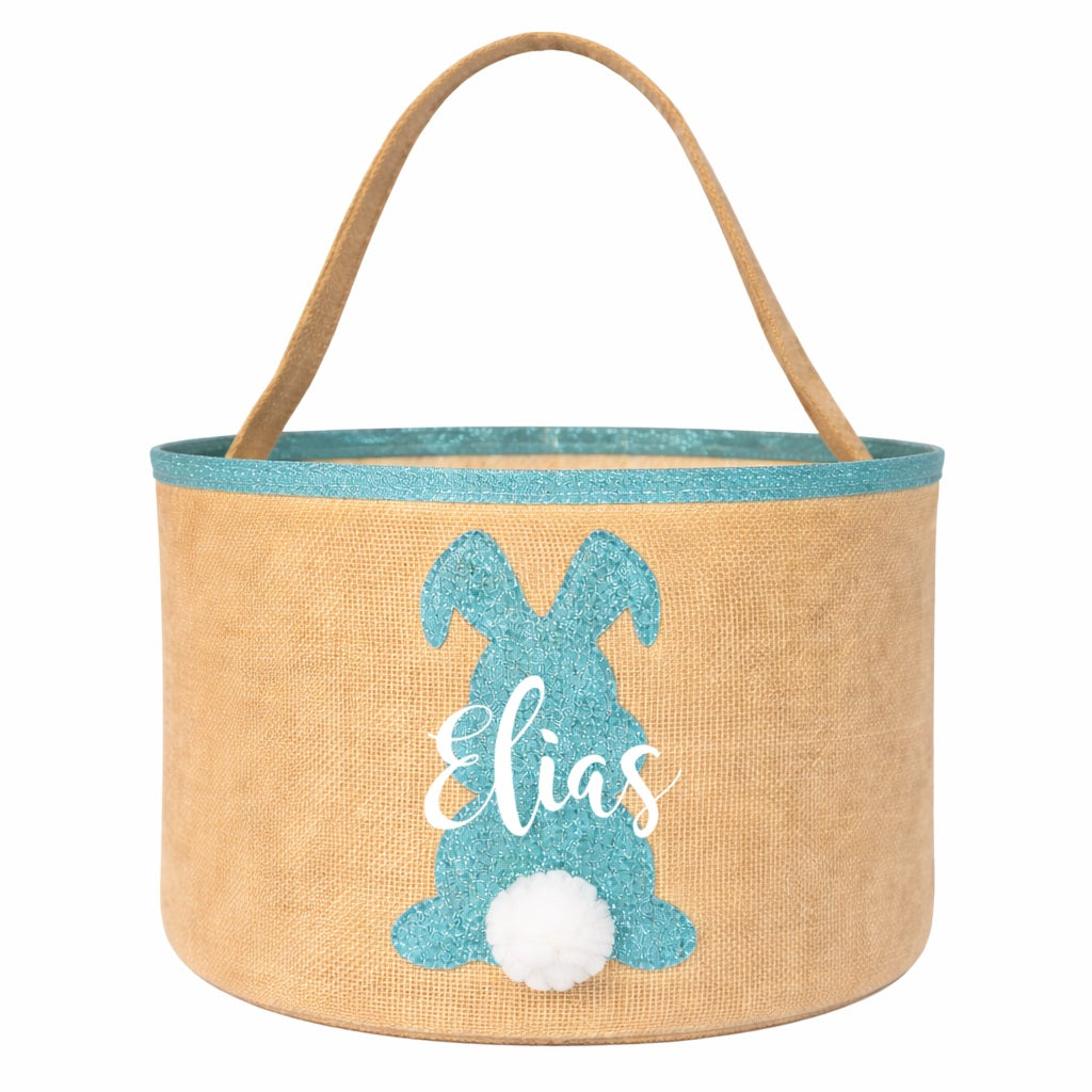 Osternest und Osterkorb Tasche Hase Glitzer Türkis