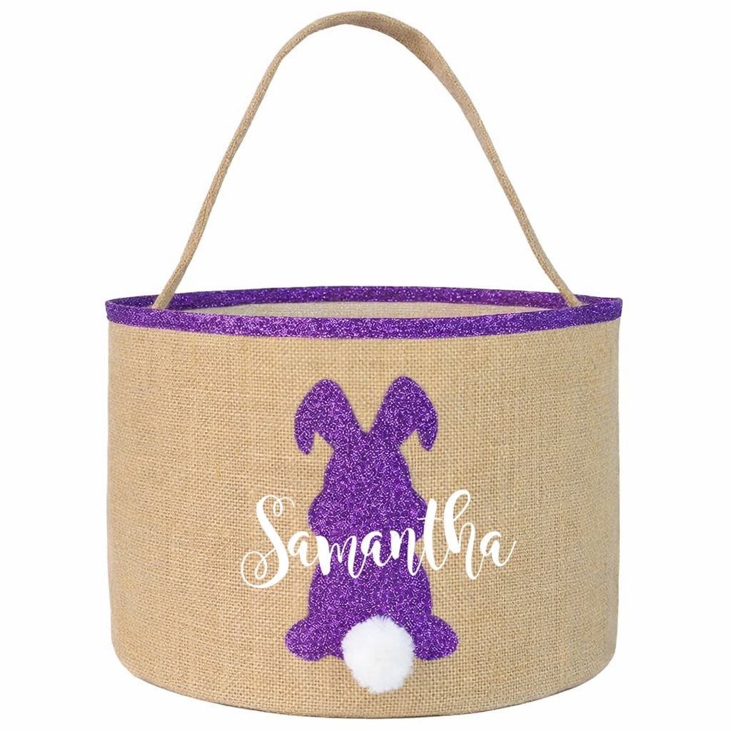 Osternest und Osterkorb Tasche Hase Glitzer Violett
