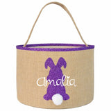 Osternest und Osterkorb Tasche Hase Glitzer Violett