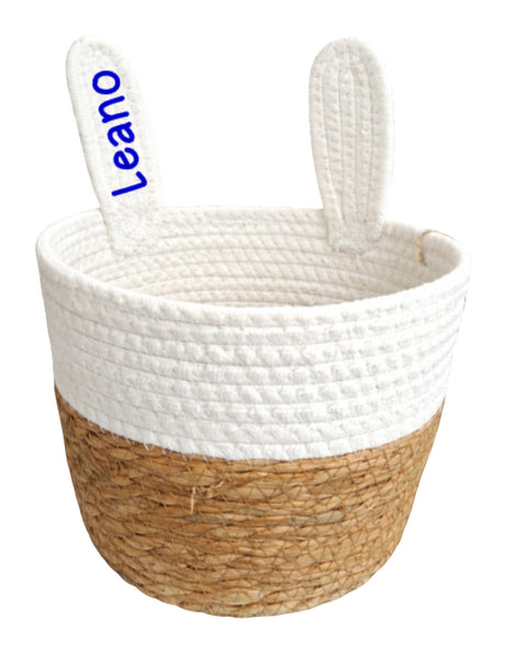 Osternest Osterkorb Beige Weiss