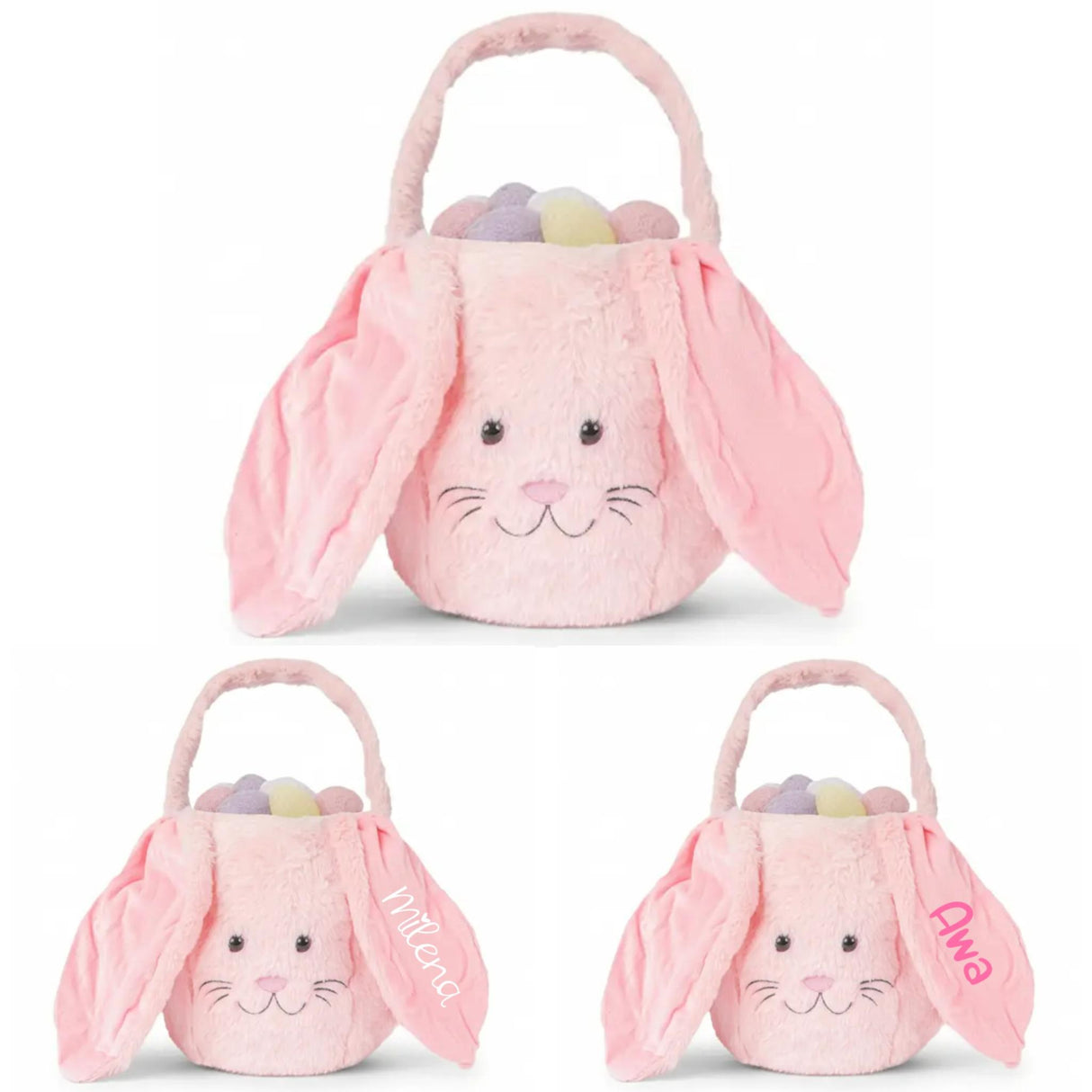 Osternest und Osterkorb Tasche Kuschelhase Rosa