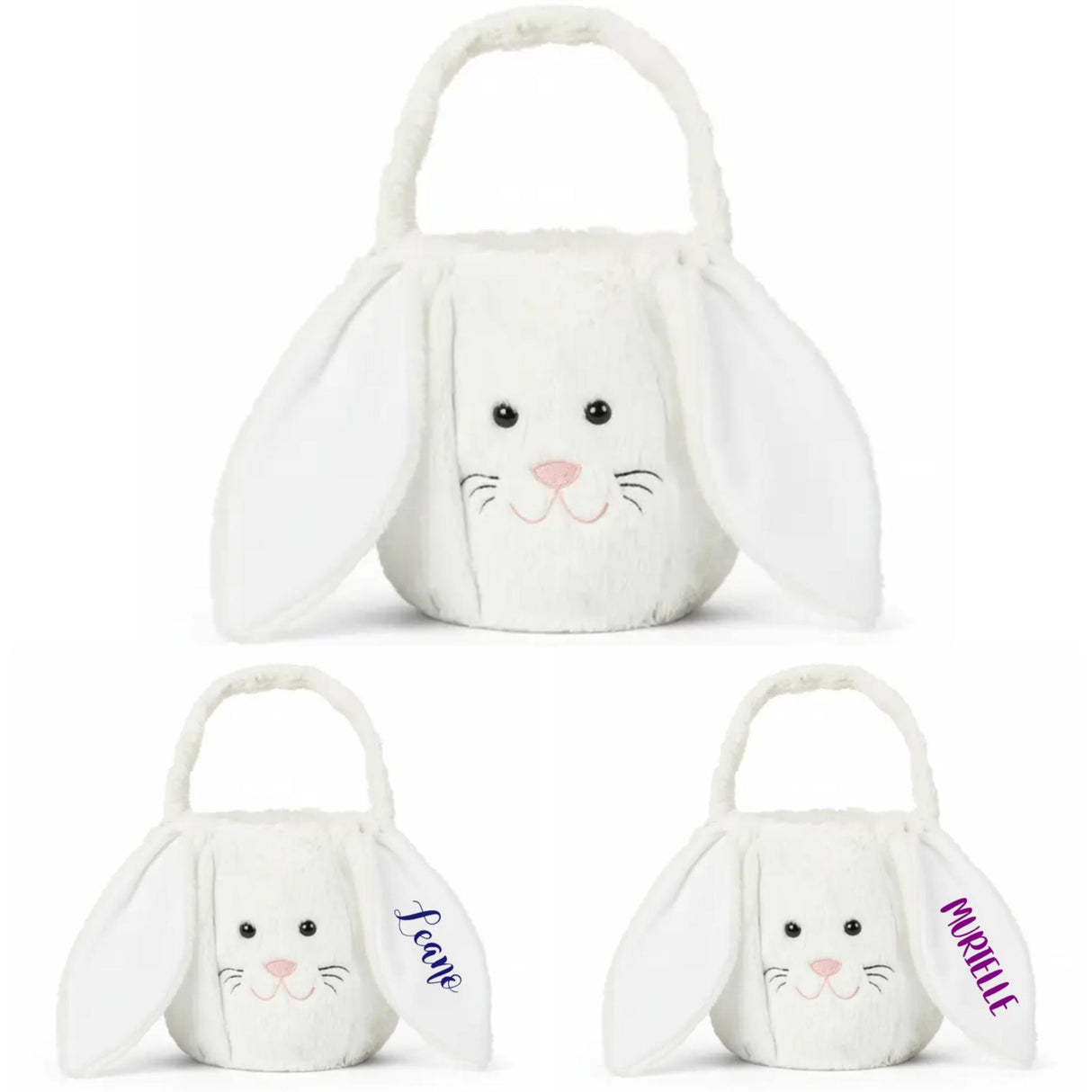 Osternest und Osterkorb Tasche Kuschelhase Weiss