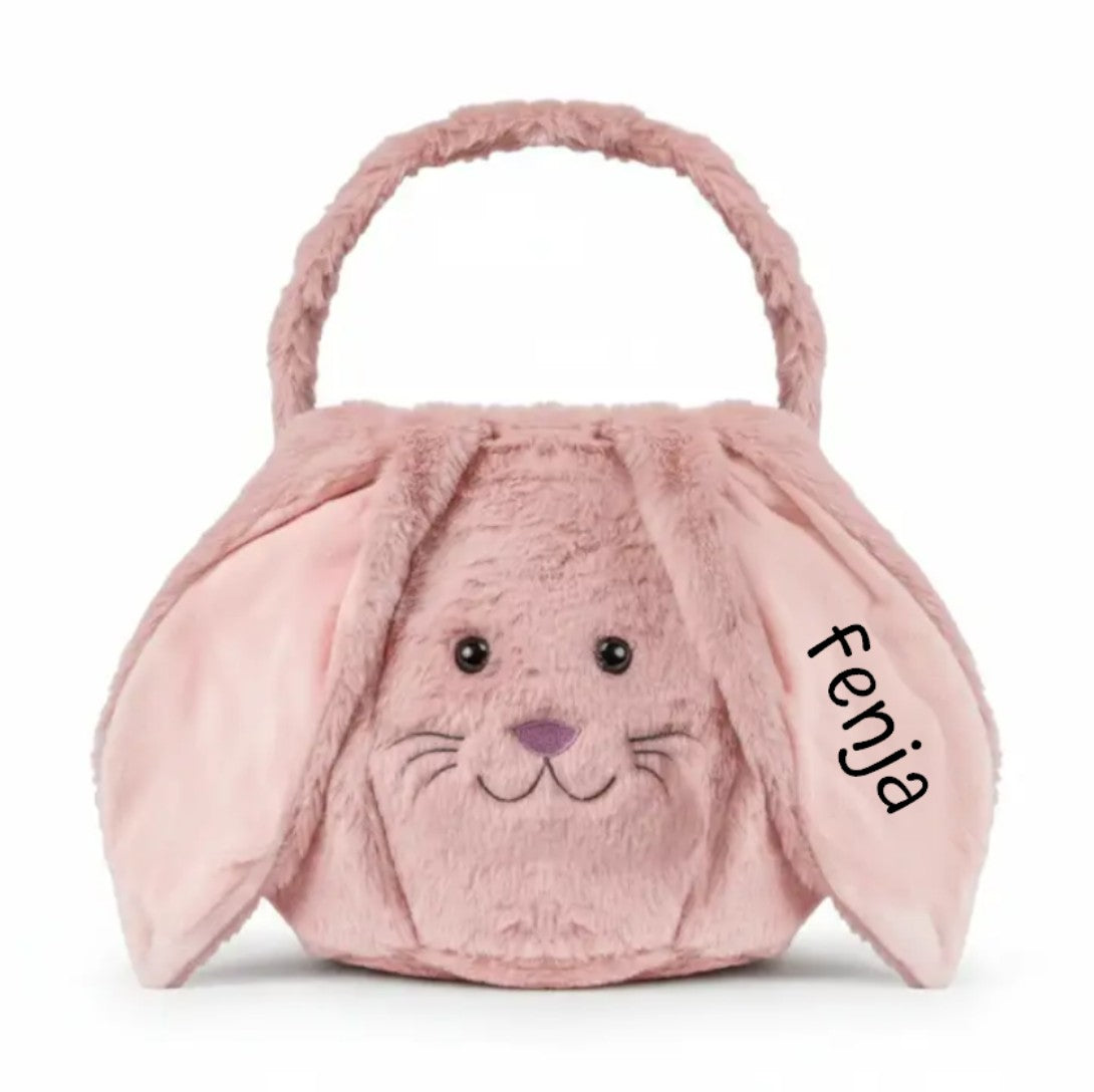 Osternest und Osterkorb Tasche Kuschelhase Altrosa