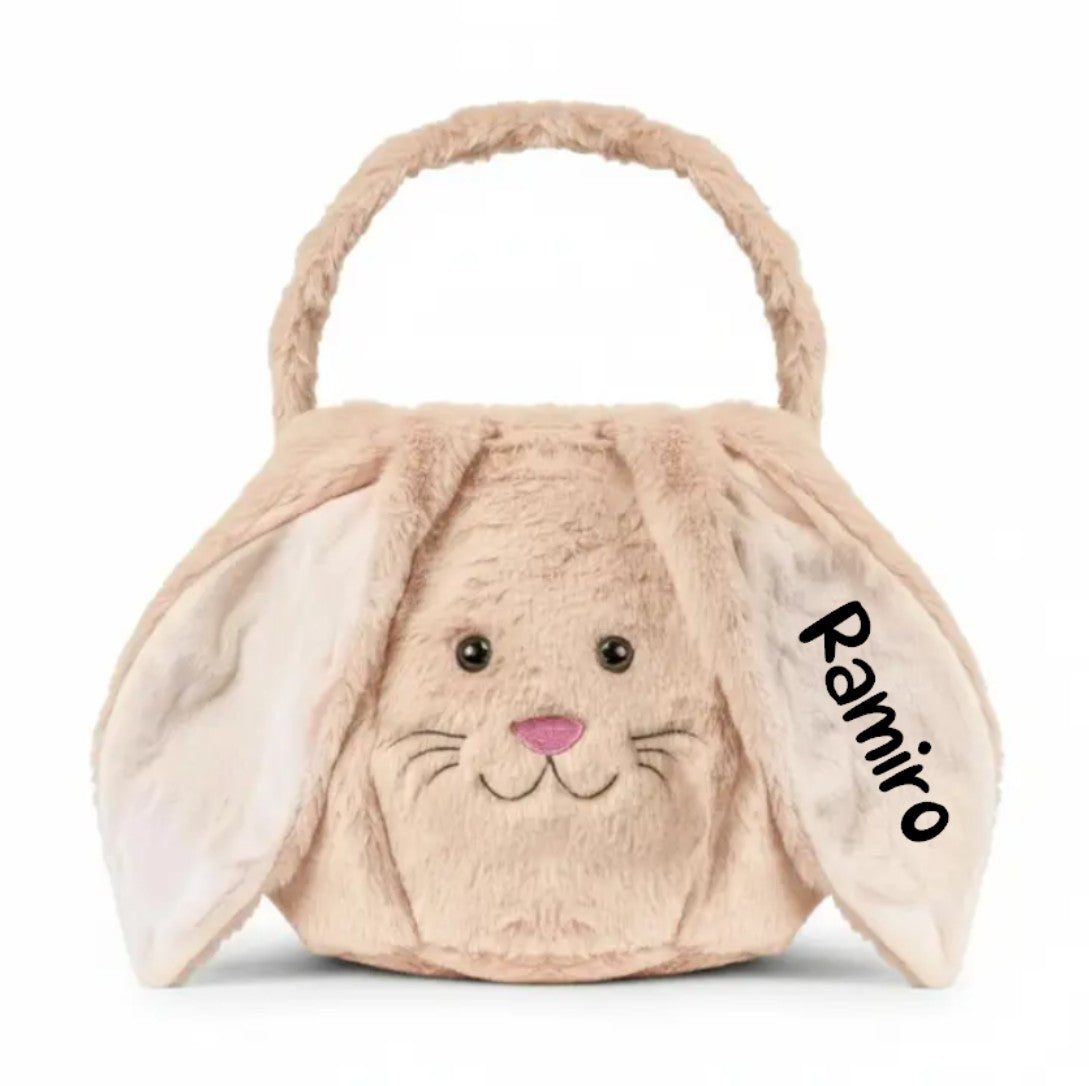 Osternest und Osterkorb Tasche Kuschelhase Beige
