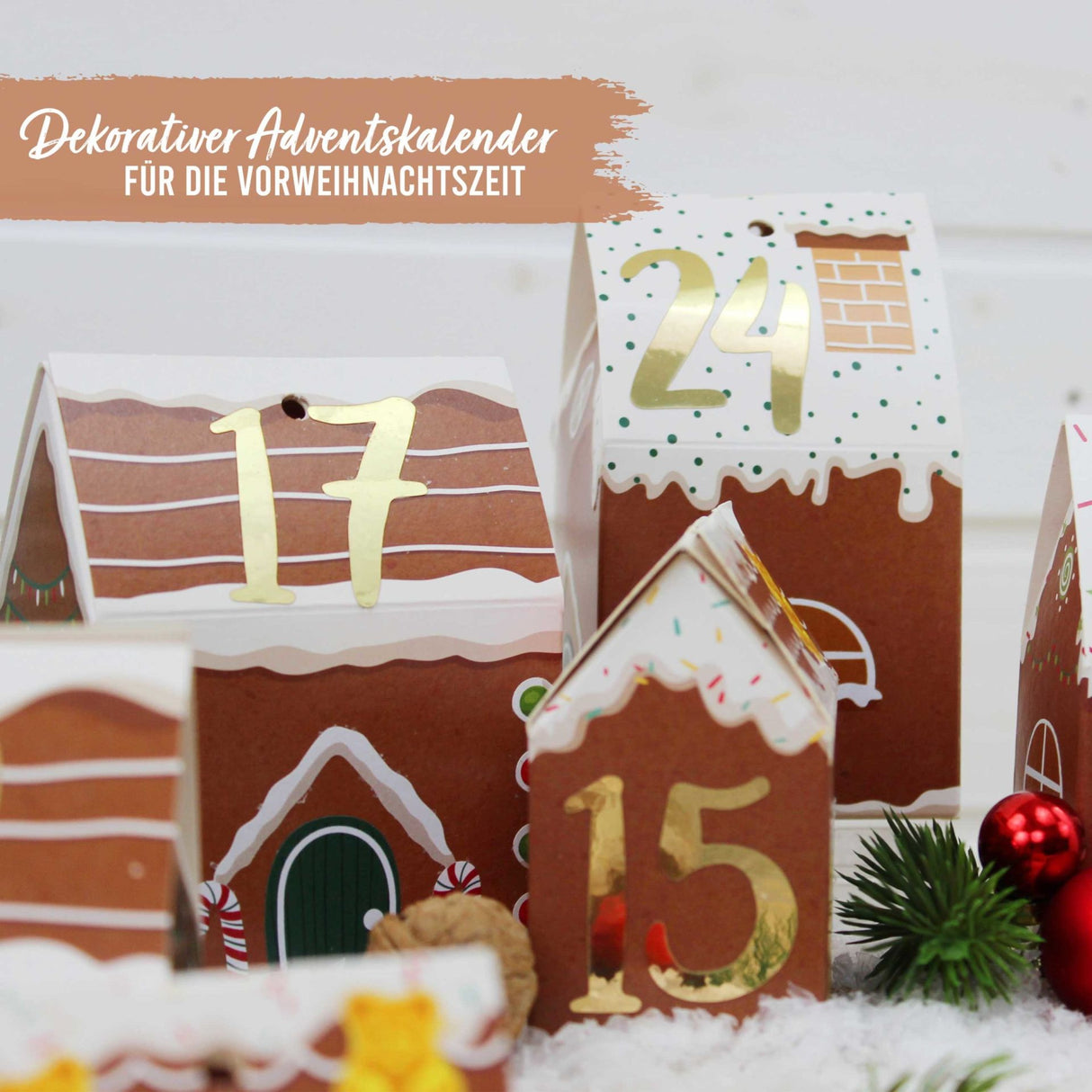 Adventskalender Lebkuchen Häuser
