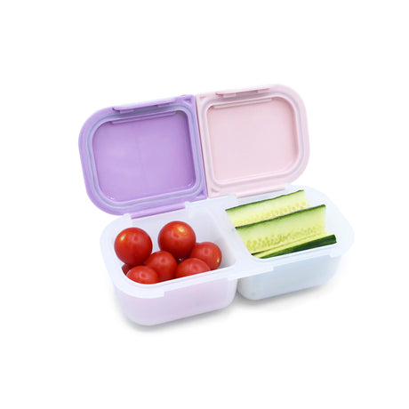 Znünibox Snackbehälter mit 2 Unterteilungen Lila