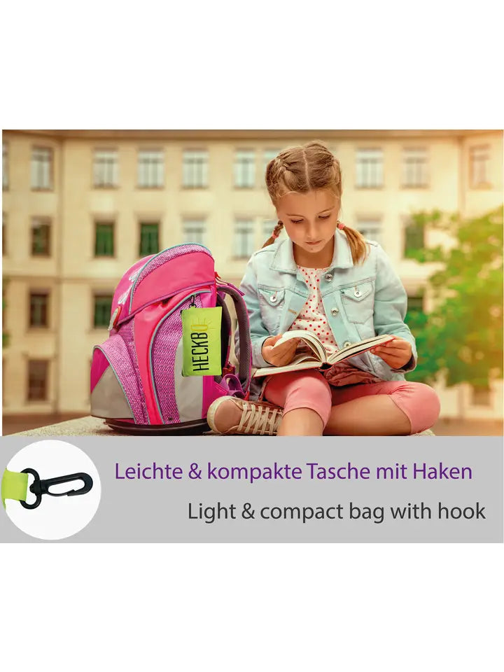 Regenschutzhülle mit Reflektoren für Schulrucksack Stern