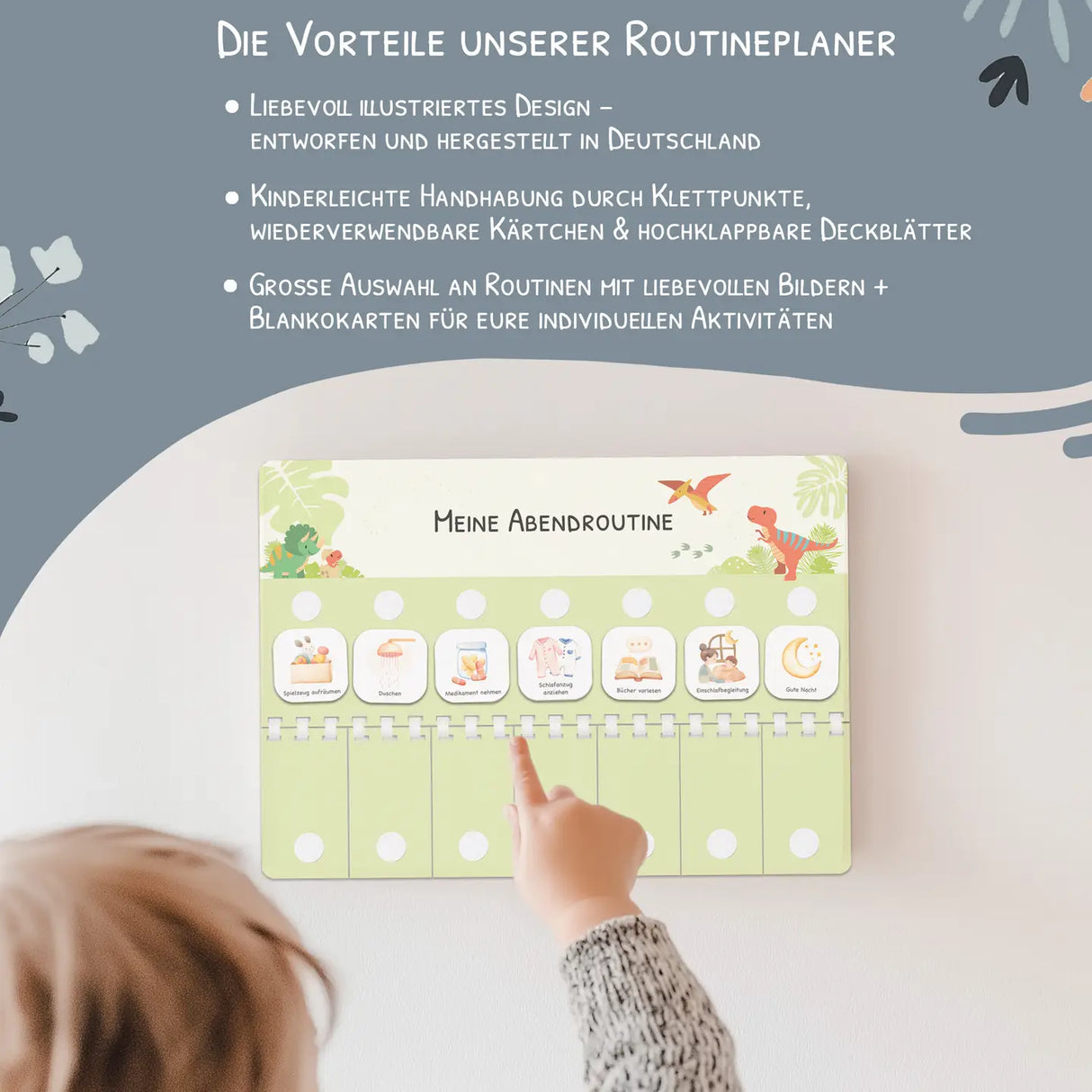 Routineplaner (Morgen & Abend) - Motiv Dino